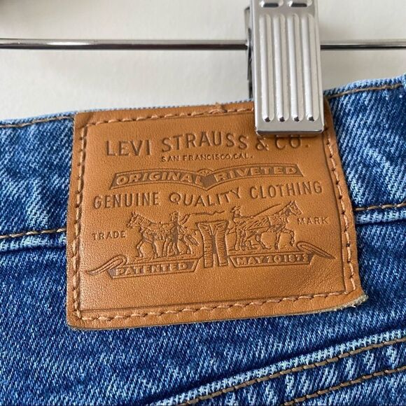 Levi’s-ribcage Straight Joli Thorax Droit Medium Wash Button Fly Jean - Picture 11 of 14